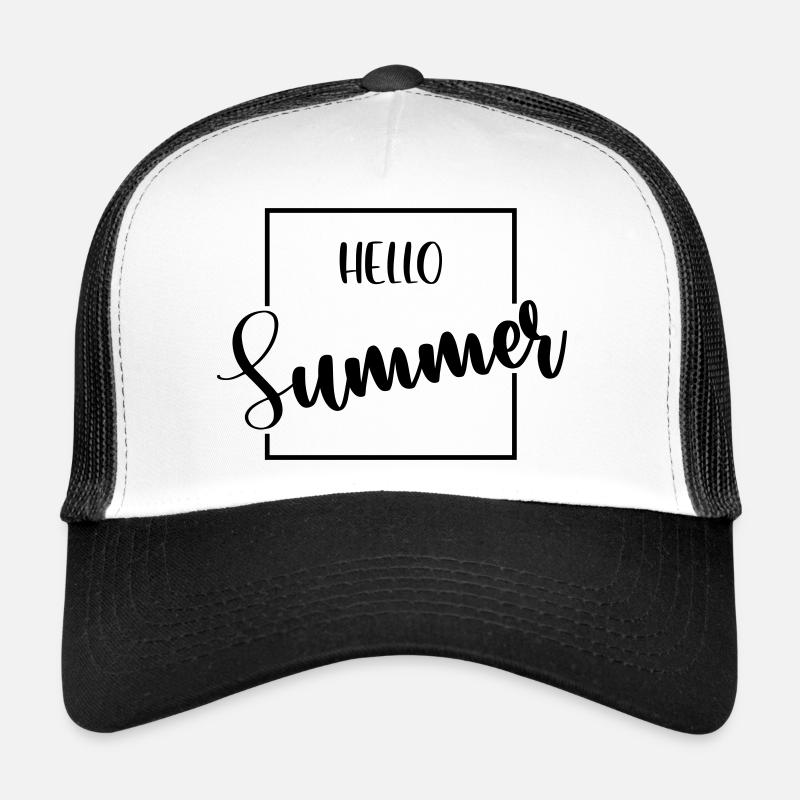 Hallo Sommer - Trucker Cap - Weiß/Schwarz