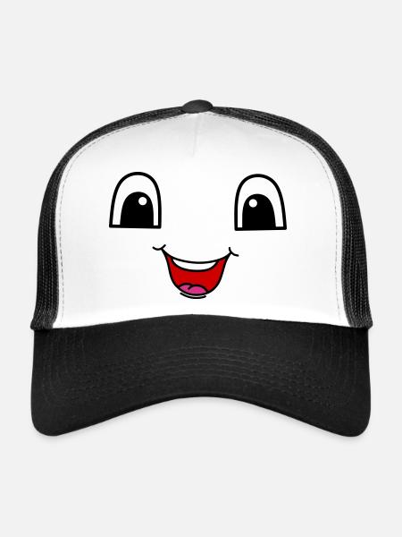 Cute face with a happy smile - Trucker Cap - white/black