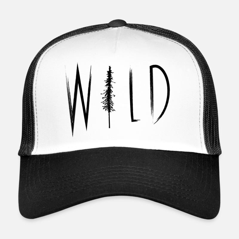 Wilder Text - Trucker Cap - Weiß/Schwarz