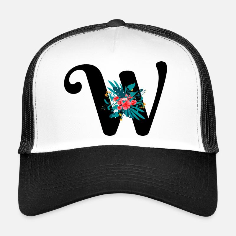 Buchstabe W geblüht Trucker Cap
