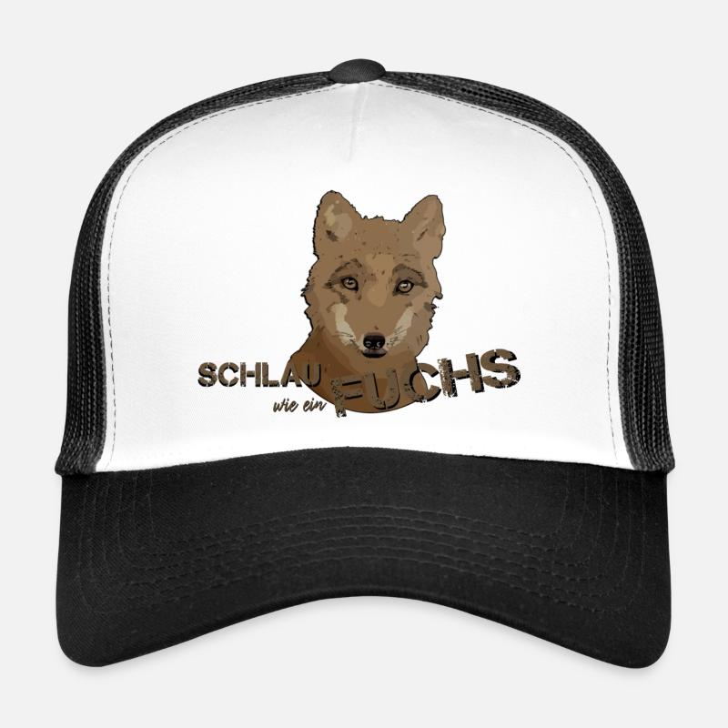 Fuchs schlauer Fuchs schlau schlauer wie ein Fuchs - Trucker Cap - Weiß/Schwarz