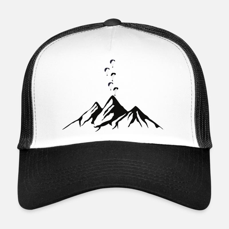 Paragliding / Gleitschirm / Thermik - Trucker Cap - Weiß/Schwarz