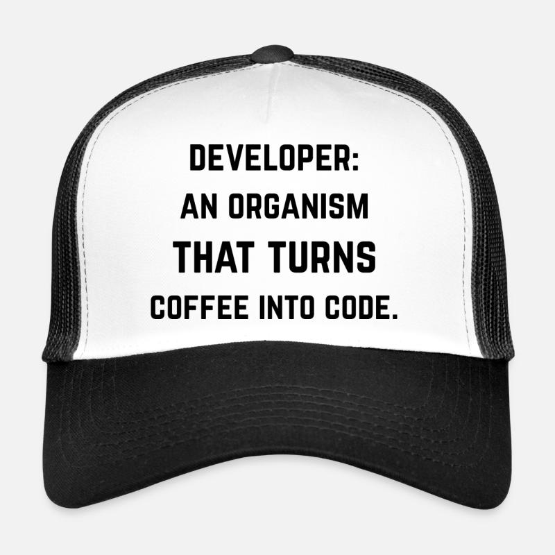 développeur organisme transformant le café en code Casquette trucker 