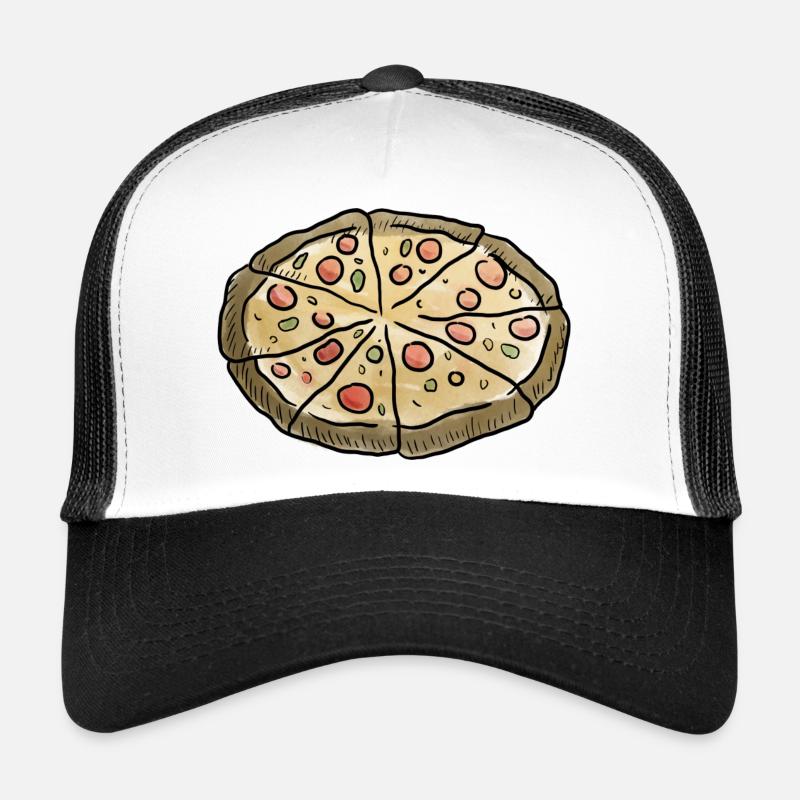 Pizza - Trucker Cap - Weiß/Schwarz