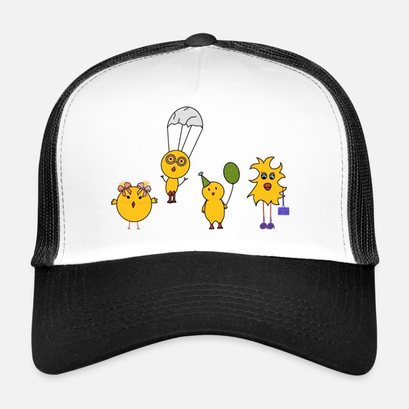 Osterküken - Trucker Cap - Weiß/Schwarz