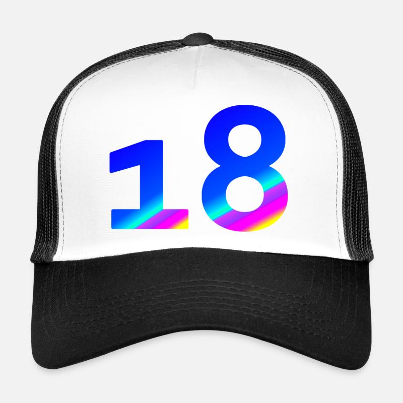 verschenken, 18 blauton mit Farbverlauf Trucker Cap