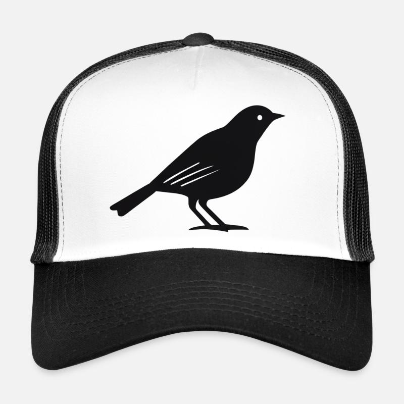 Einfaches Vogel-Symbol: Minimalistisches Logo Desi Trucker Cap