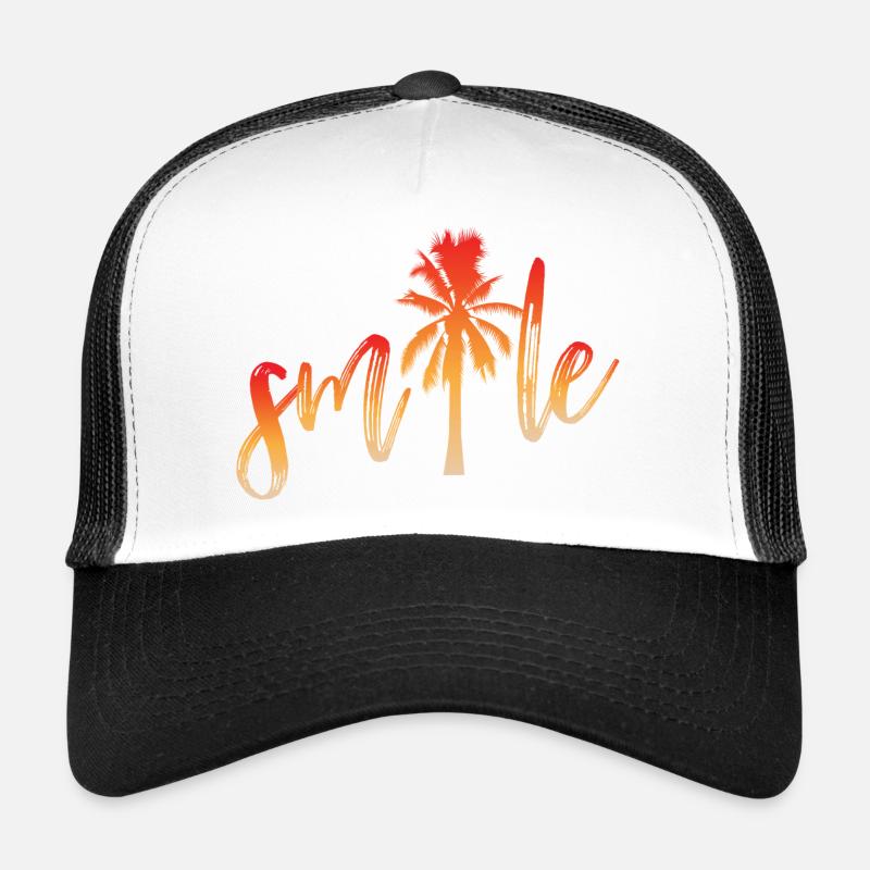 Smile - Trucker Cap - white/black