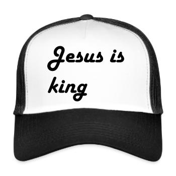 jesus is king - Casquette trucker  - blanc/noir - Devant
