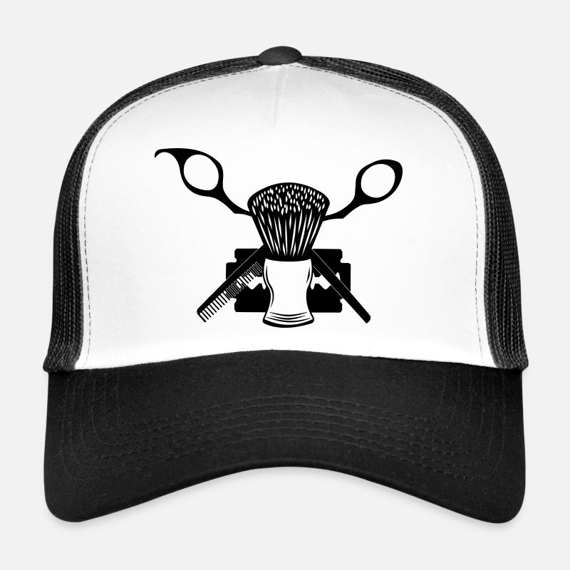 brosse à raser en ciseaux, lame de rasoir Casquette trucker 