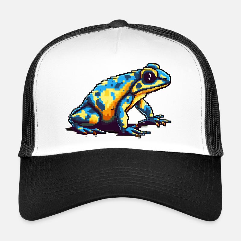 Colorful Pixel 8 Bit Poison Dart Frog Trucker Cap