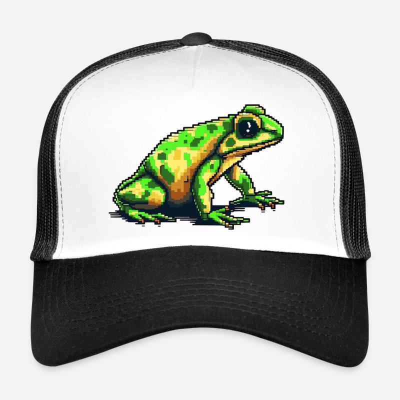 Poison dart frog dans les graphiques de pixels rétro 8 bits Casquette trucker 