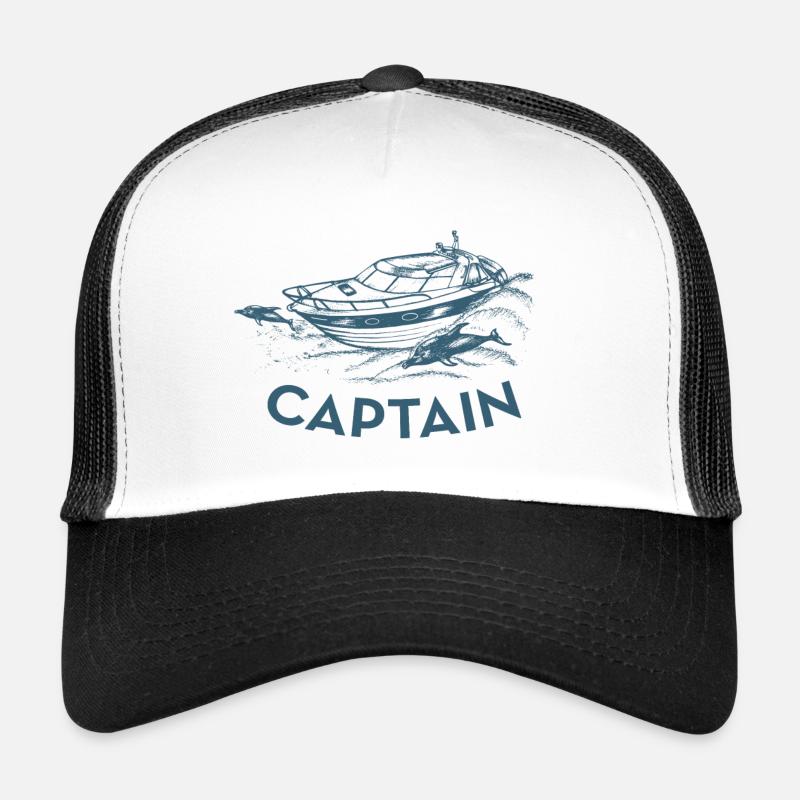 Motorboat Captain Trucker Cap