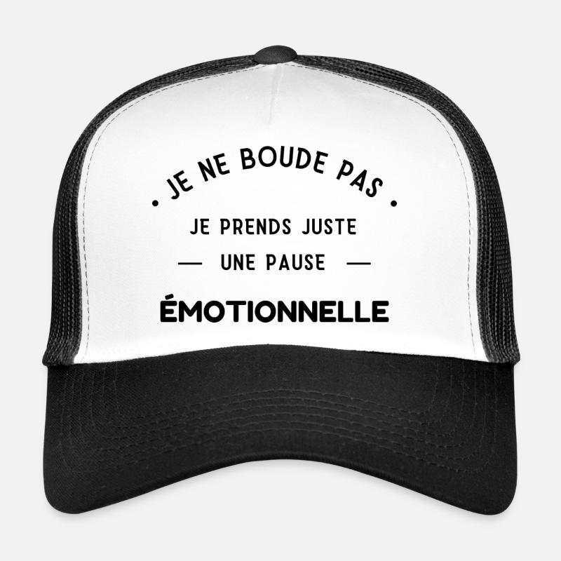 Je ne boude pas - Casquette trucker  - blanc/noir