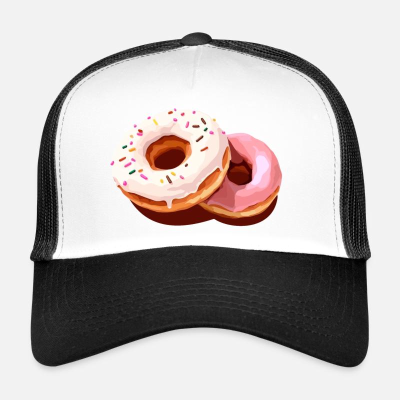 Bunter Donut-Print auf Freizeitkleidung Trucker Cap