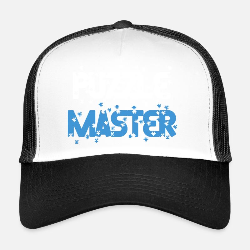 Puzzle Master Puzzles Spiel Puzzler Hobbyist - Trucker Cap - Weiß/Schwarz