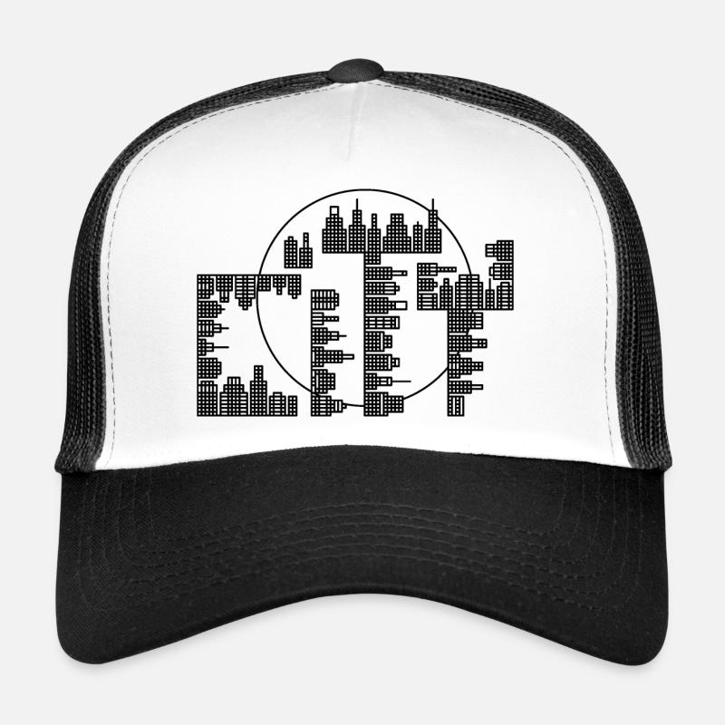 Skyline, City - version noire Casquette trucker 