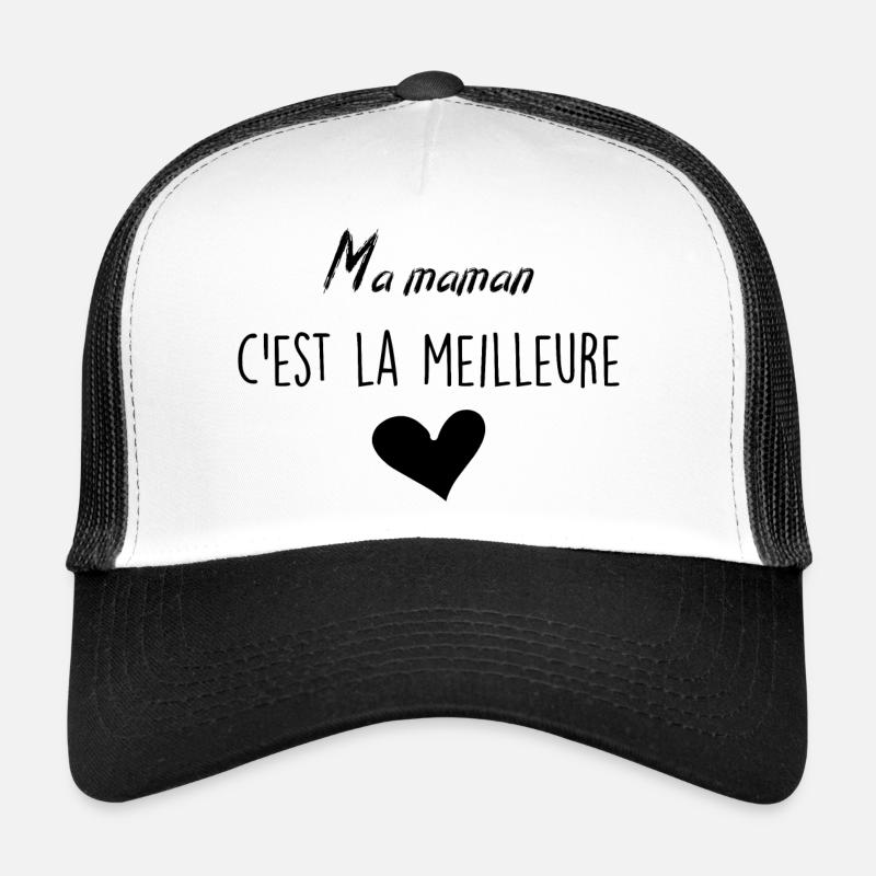 Ma Maman C'est la Meilleure - Casquette trucker - blanc/noir