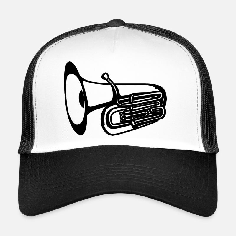 Tuba Drawing Trucker Cap