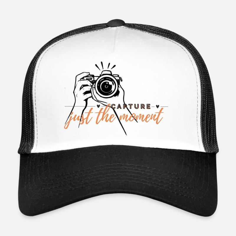 Capturez l’instant présent - Casquette trucker - blanc/noir
