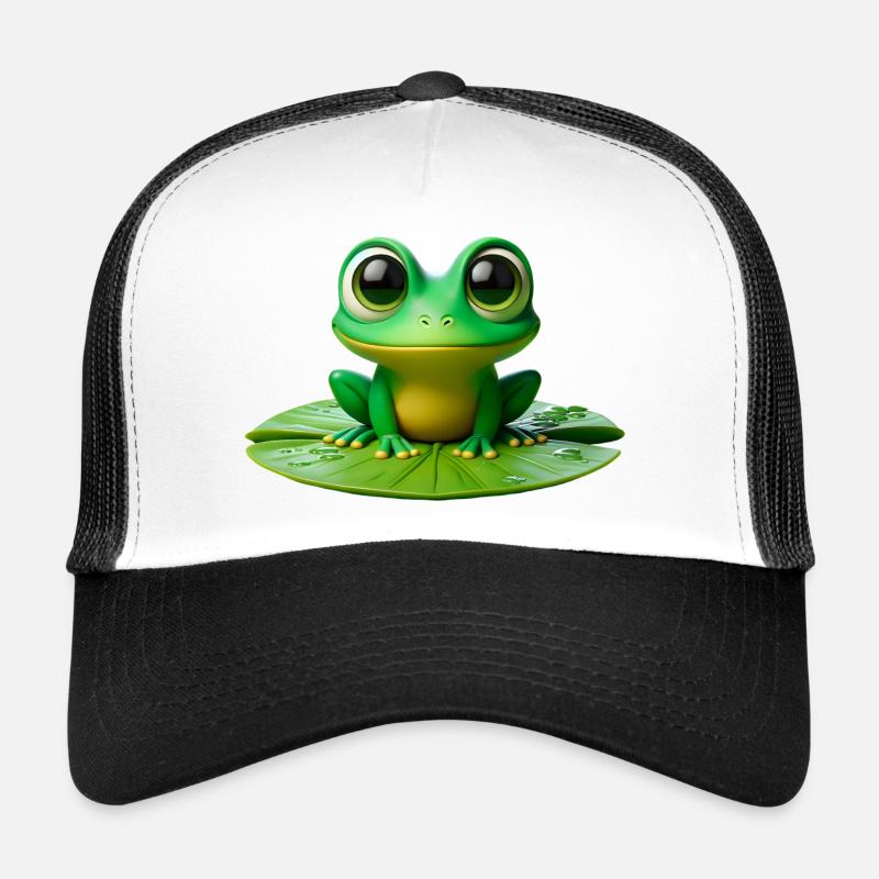 Cute Frog on a Lily Pad Trucker Cap