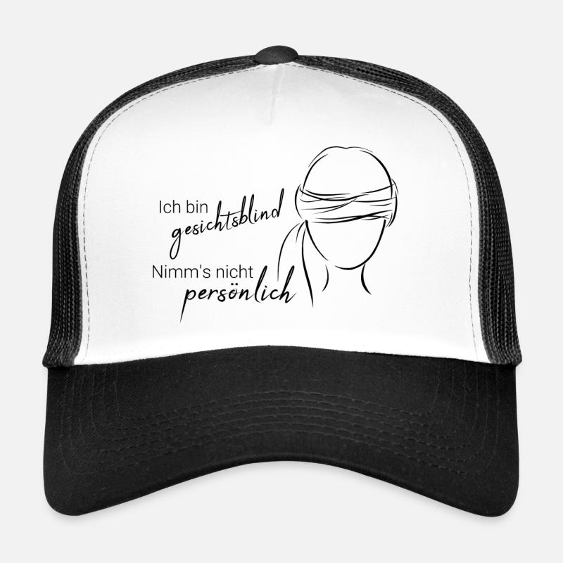 Je suis aveugle au visage Casquette trucker 