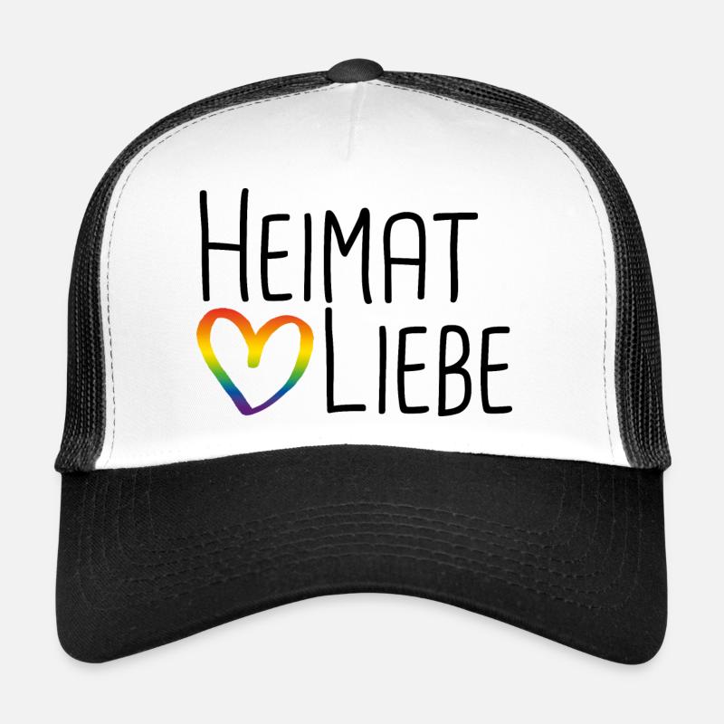 Heimat Liebe - Trucker Cap - Weiß/Schwarz