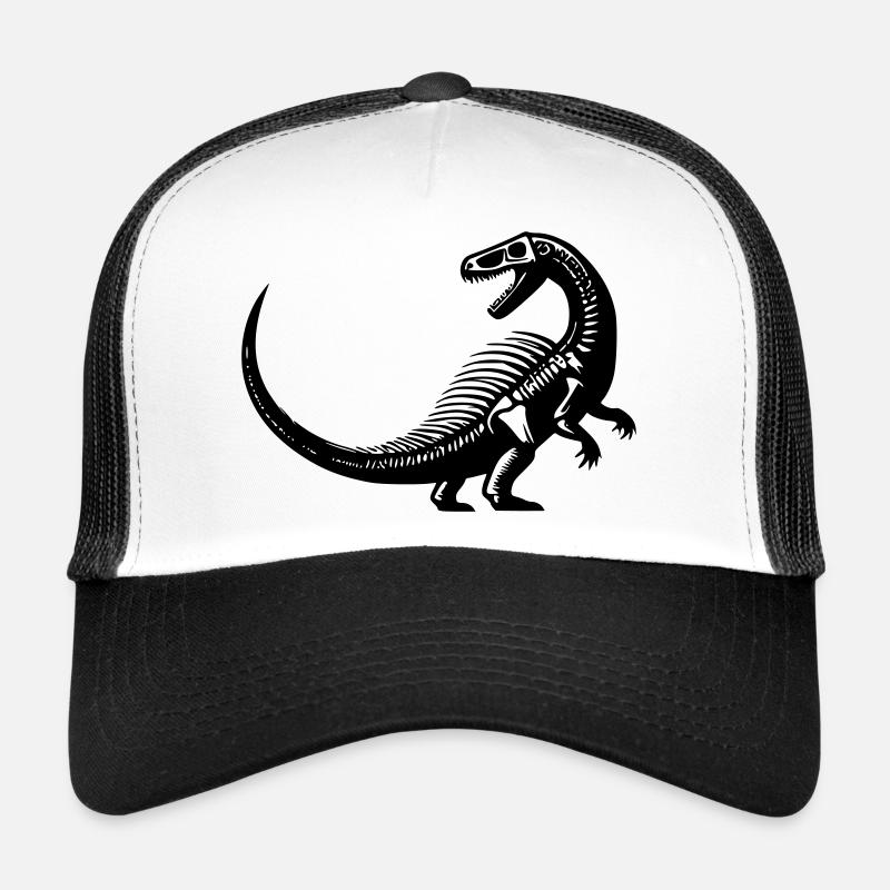 Dinosaurier-Fossil - Trucker Cap - Weiß/Schwarz