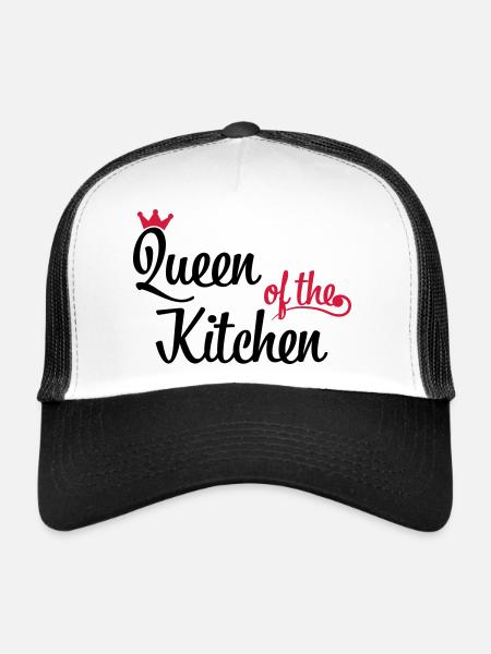 Cadeaux de Noël amusants pour les femmes qui cuisinent - Casquette trucker  - blanc/noir - Devant