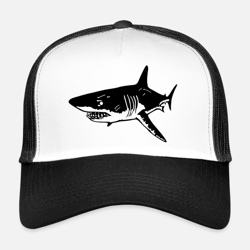 Le requin noir prédateur Casquette trucker 