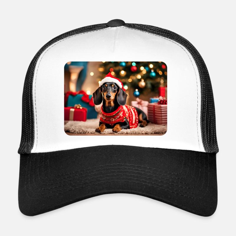 Cute Christmas Dachshund Trucker Cap