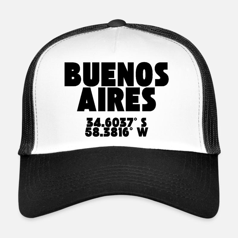 Buenos Aires - Design avec coordonnées Casquette trucker 