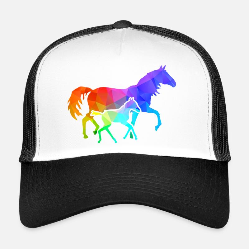 Jument avec poulain Casquette trucker 