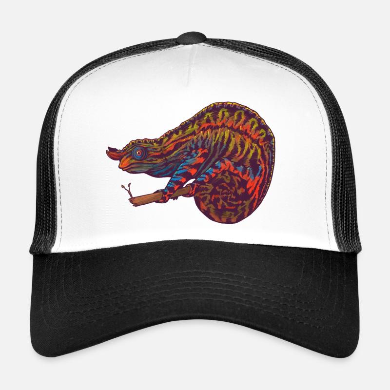 Caméléon - Casquette trucker  - blanc/noir