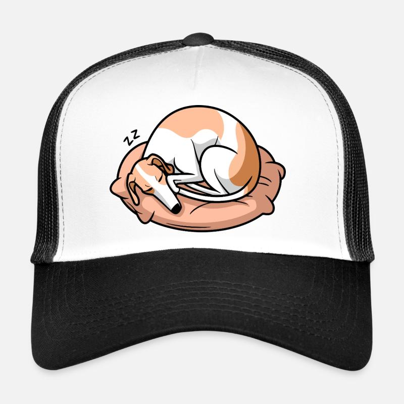 Chien lévrier endormi Casquette trucker 
