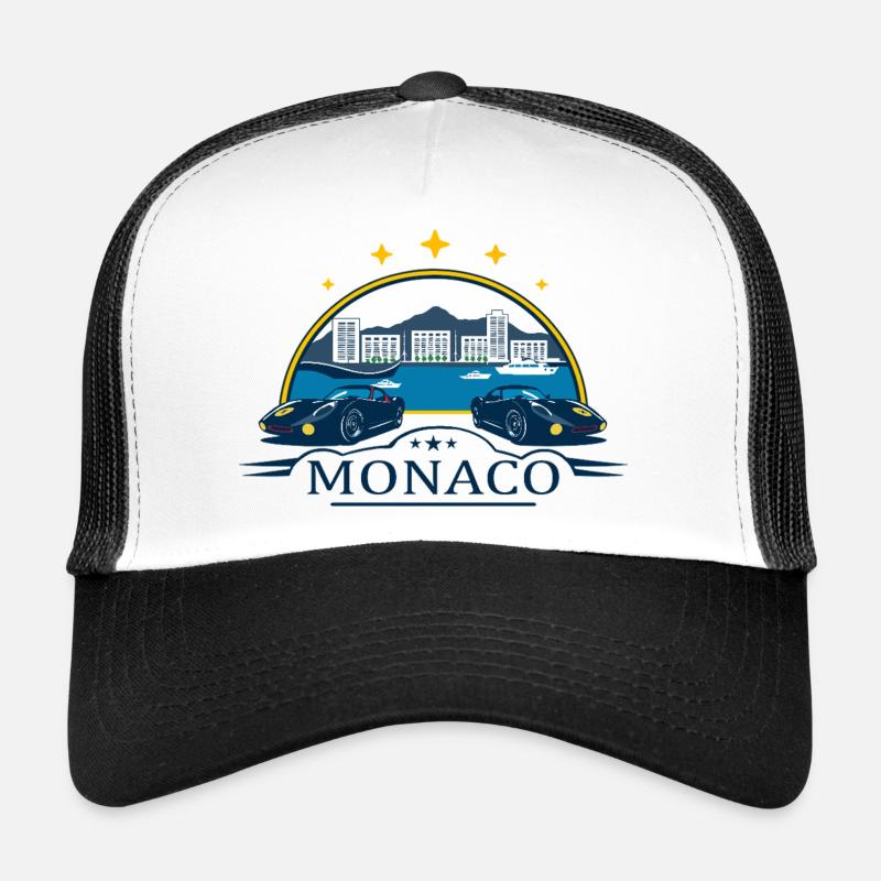 Monaco Renn - Trucker Cap - Weiß/Schwarz