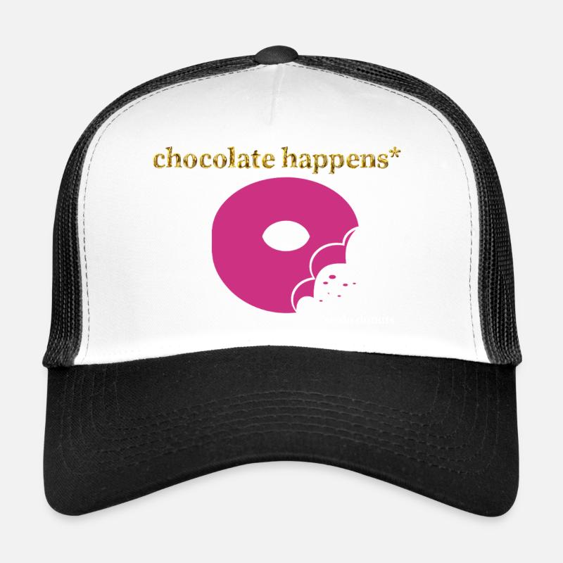 Pink Donut mit Schoko-Akzent Trucker Cap