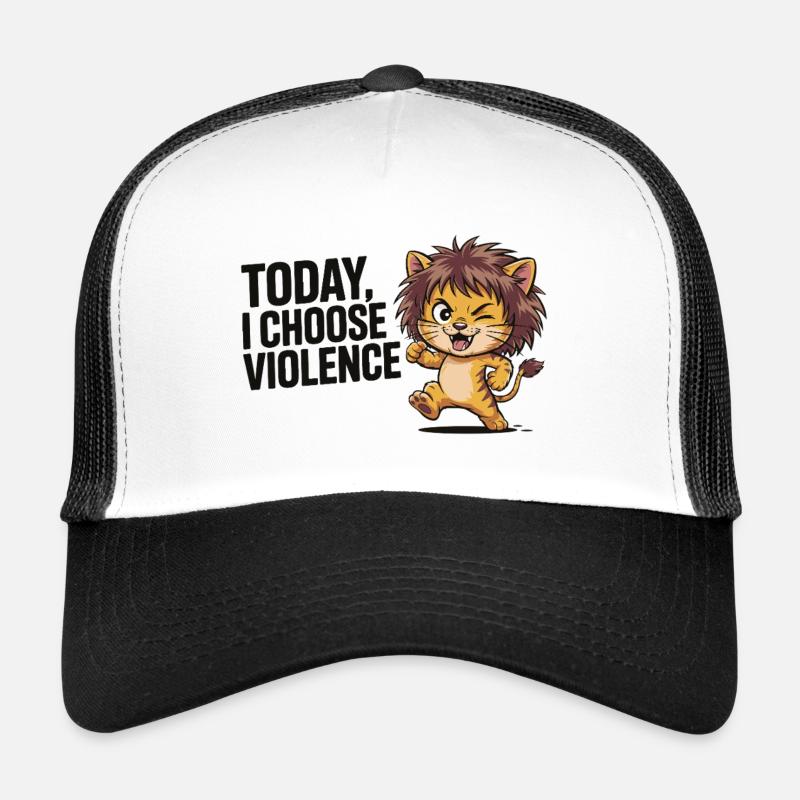 Kätzchen mit Wildheitsmotto Trucker Cap