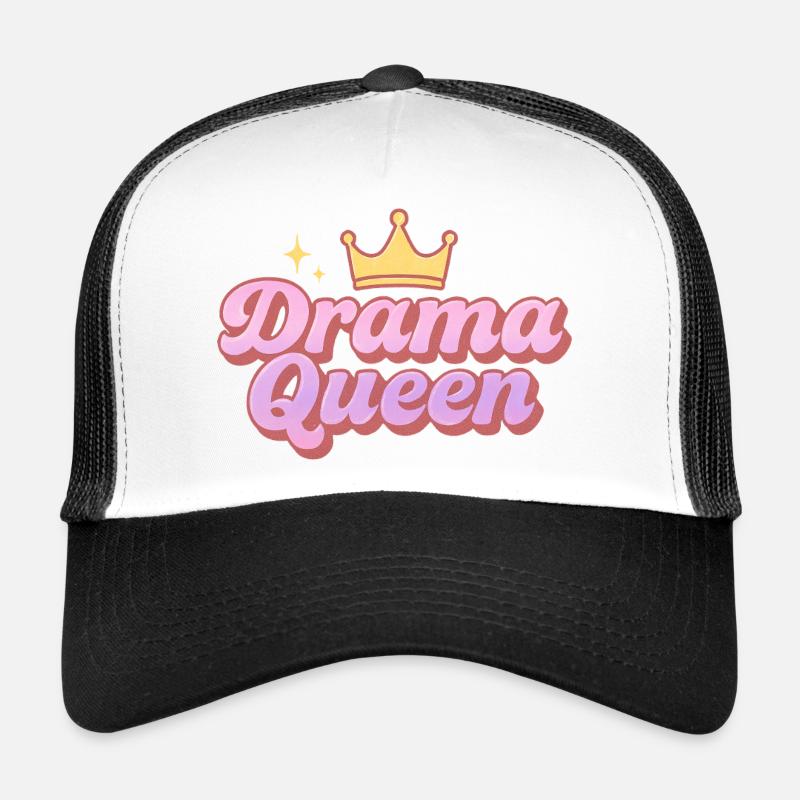 Drama Queen - Trucker Cap - Weiß/Schwarz