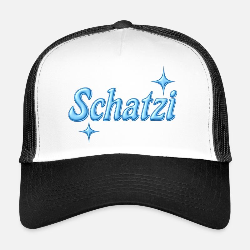 schatzi / Design Y2K / bleu Casquette trucker 