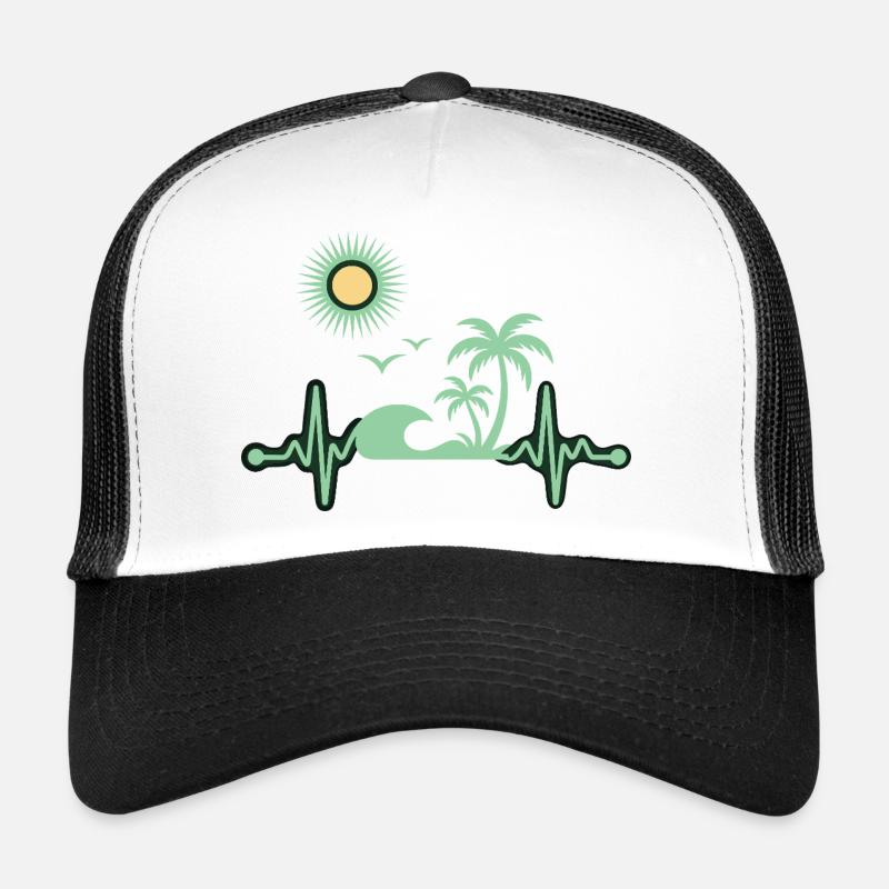 Tropical Palm Holiday Sea Trucker Cap