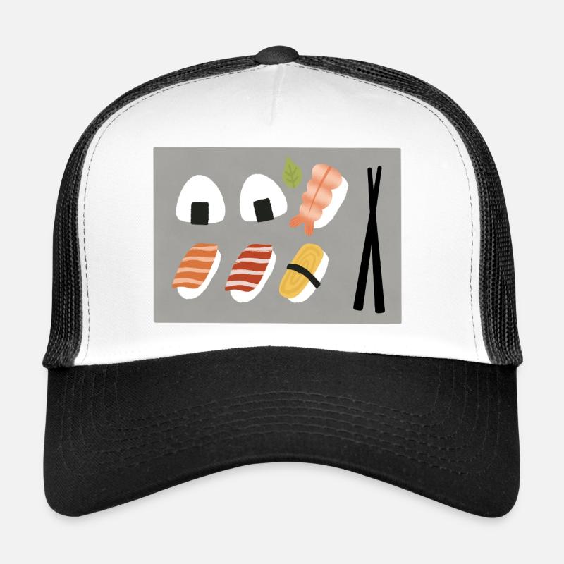 Ensemble d’illustrations de sushis minimalistes Casquette trucker 