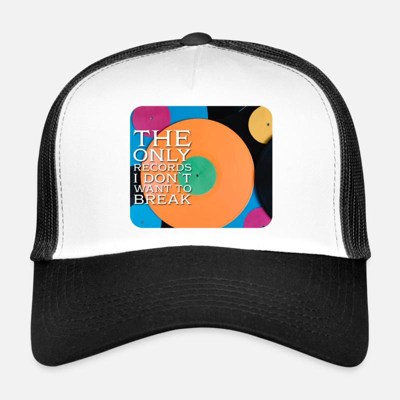 The only records I dont want to break - Trucker Cap - Weiß/Schwarz