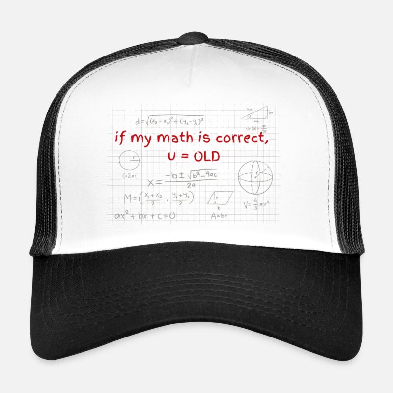Birthday gift for math fans - Trucker Cap - white/black