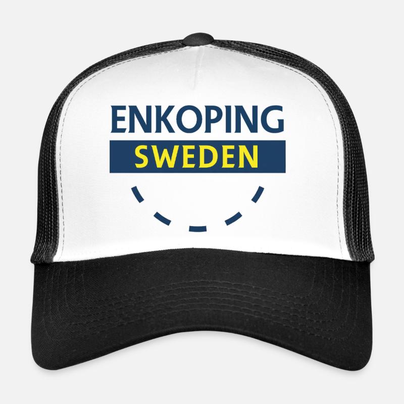 Enköping Suède Panneau de la ville Casquette trucker 