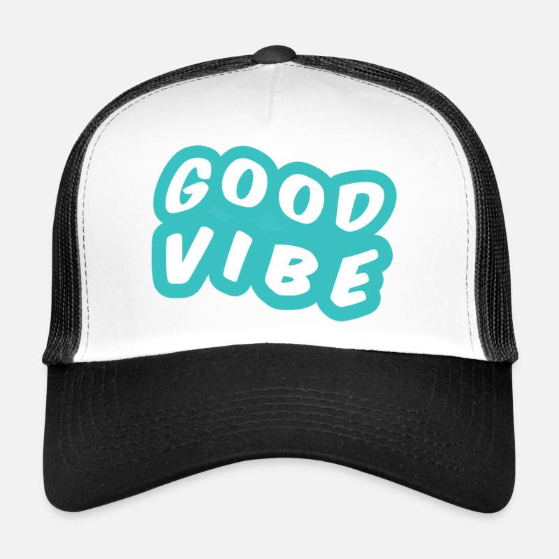 Bonne Vibe Turquoise Casquette trucker 