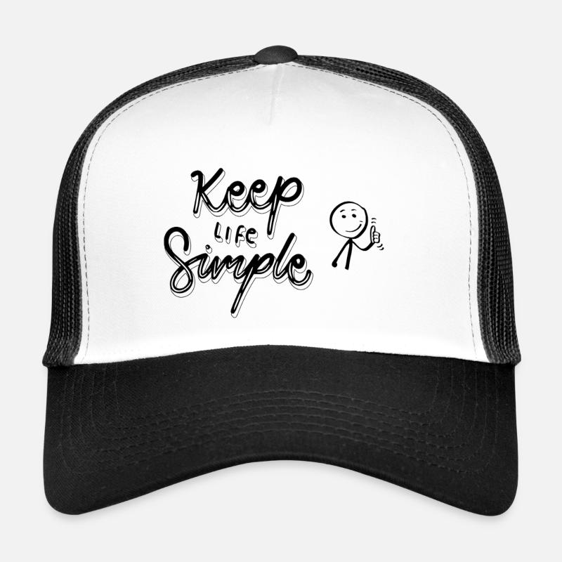 Keep Life Simple – Cheerful Cartoon Design Trucker Cap