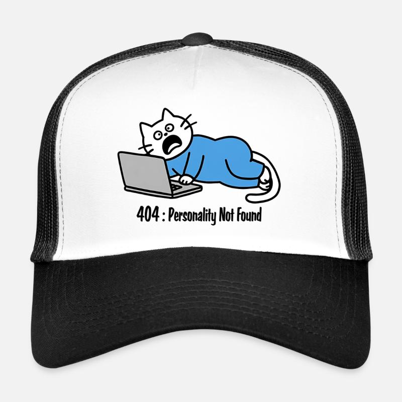 404: Personality Not Found, Cat Drawing Trucker Cap