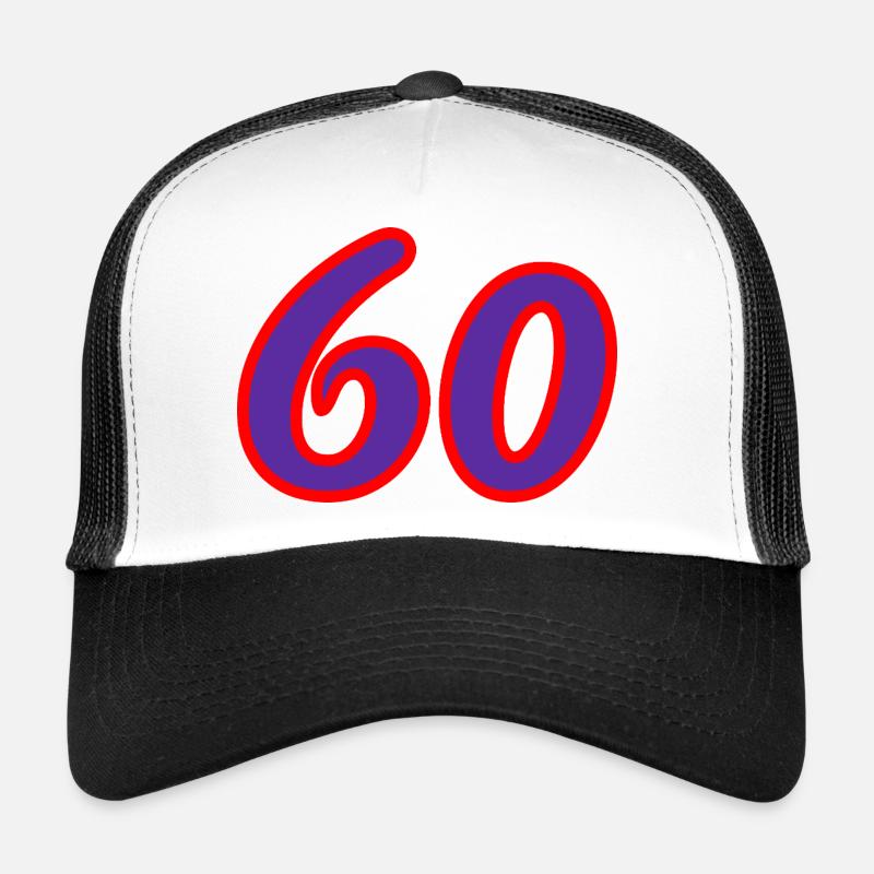 60. 60 ANS. 60e ANNIVERSAIRE. ANNIVERSAIRE 60 ANS. Casquette trucker 