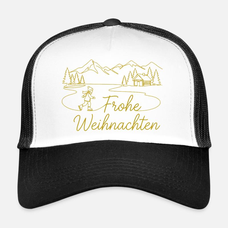 Joyeux Noël Paysage d’hiver Noël Casquette trucker 